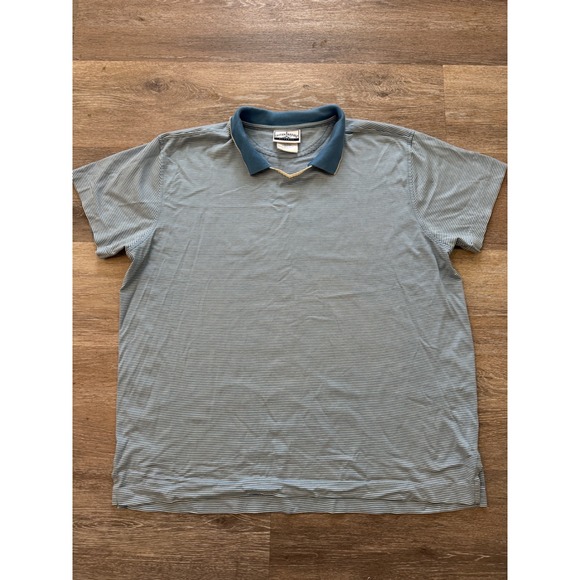 Outer Banks Reserve Other - Outer Banks Reserve Blue Stripe Mercerized Cotton Polo Shirt Men's Large